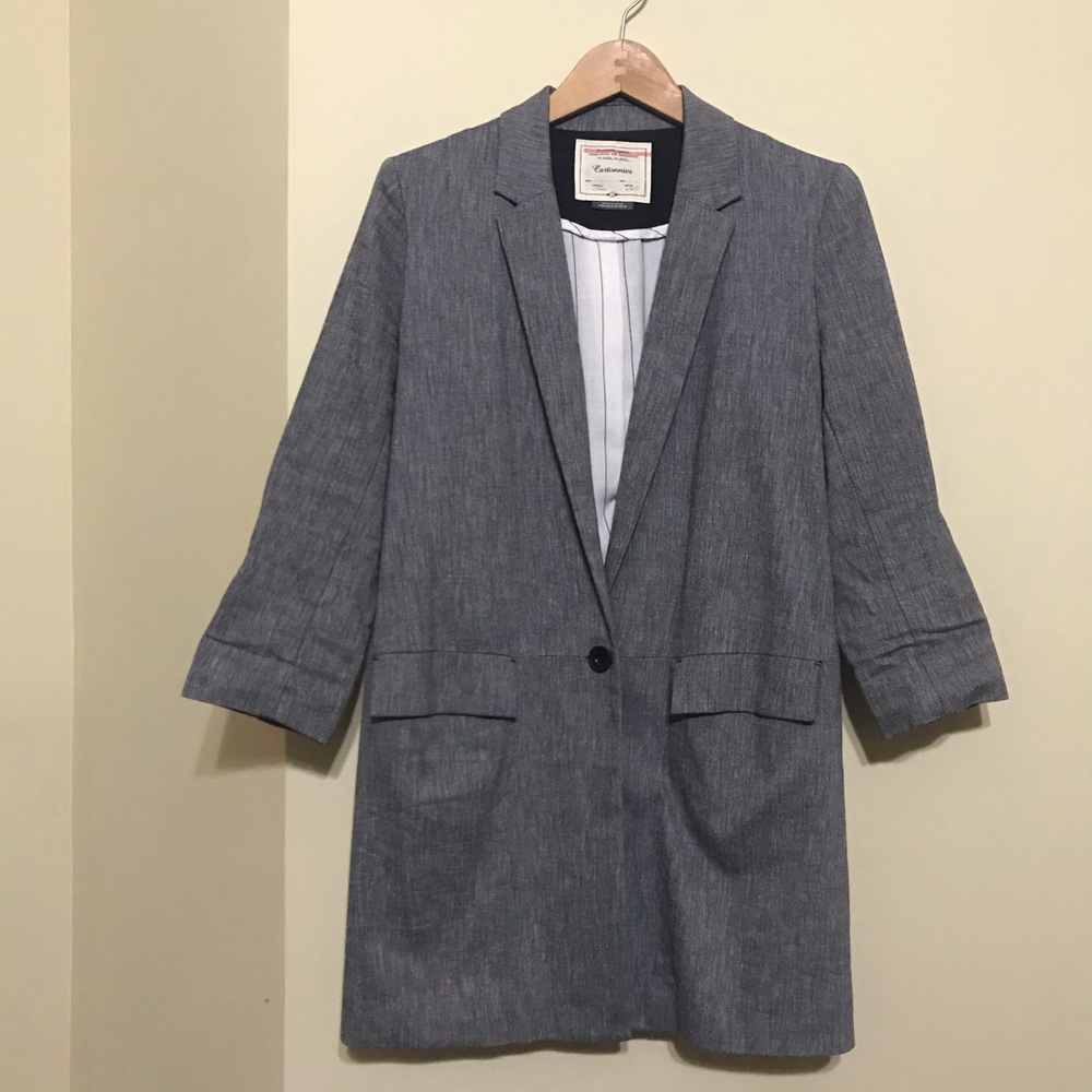 Anthropology Oversized Suit Jacket